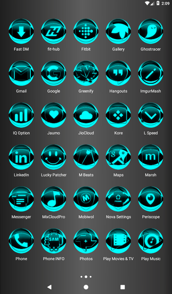Cyan Icon Pack Style 2 - Image screenshot of android app