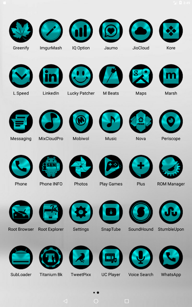 Oreo Cyan Icon Pack - عکس برنامه موبایلی اندروید