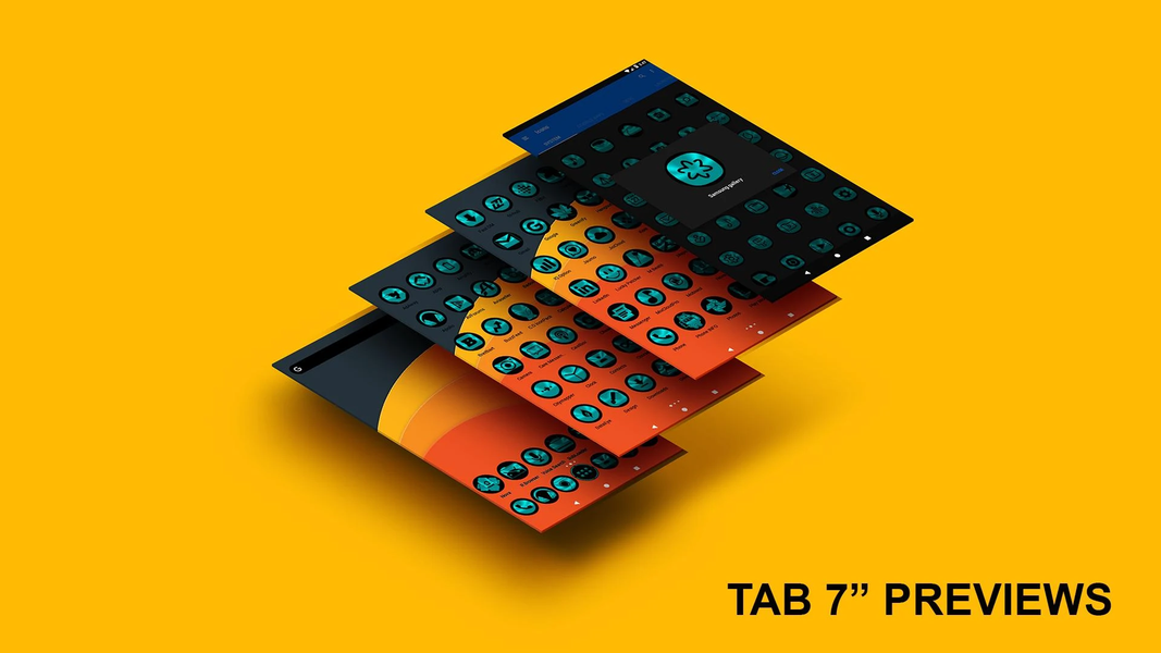 Oreo Cyan Icon Pack - عکس برنامه موبایلی اندروید