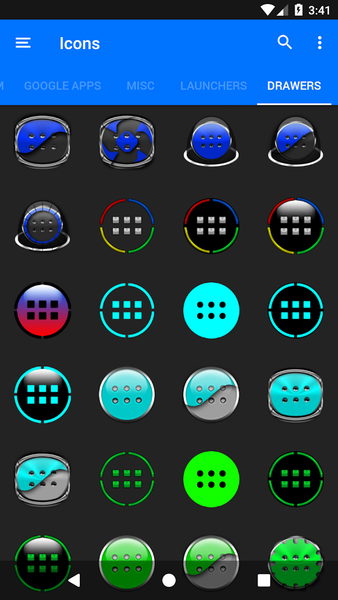 Oreo Cyan Icon Pack - عکس برنامه موبایلی اندروید