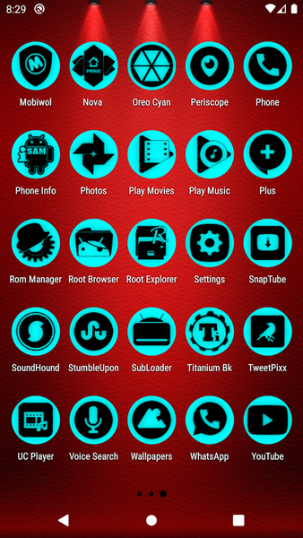 Oreo Cyan Icon Pack P2 - Image screenshot of android app
