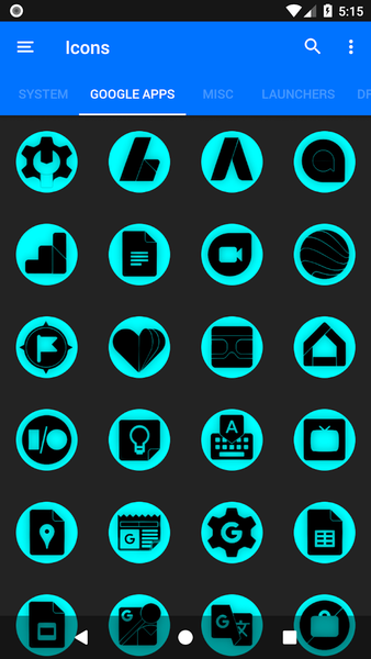 Oreo Cyan Icon Pack P2 - Image screenshot of android app