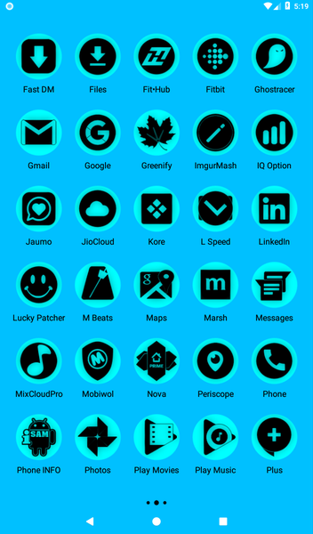 Oreo Cyan Icon Pack P2 - Image screenshot of android app