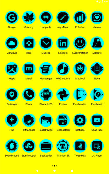 Oreo Cyan Icon Pack P2 - Image screenshot of android app