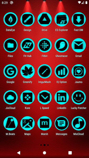 Oreo Cyan Icon Pack P2 - Image screenshot of android app