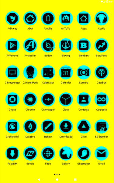 Oreo Cyan Icon Pack P2 - Image screenshot of android app