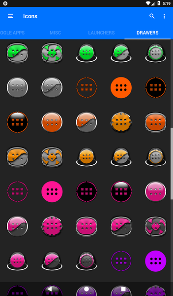 Oreo Cyan Icon Pack P2 - Image screenshot of android app