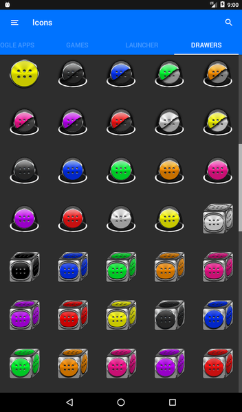 Flat Black and Blue Icon Pack - Image screenshot of android app