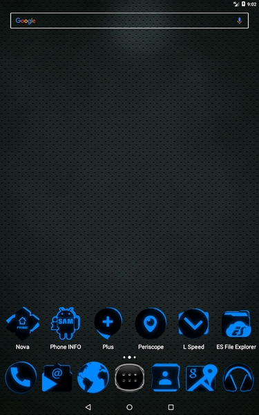 Flat Black and Blue Icon Pack - Image screenshot of android app