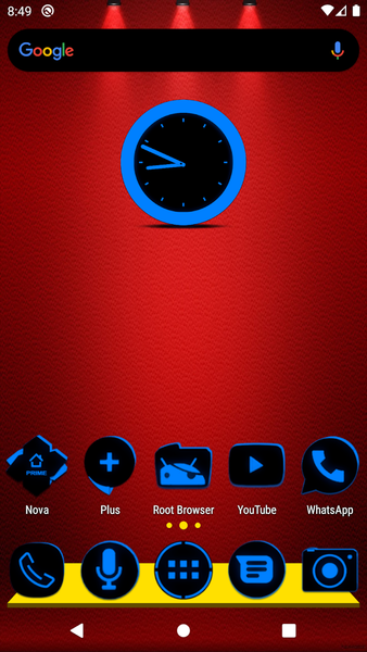 Flat Black and Blue Icon Pack - Image screenshot of android app