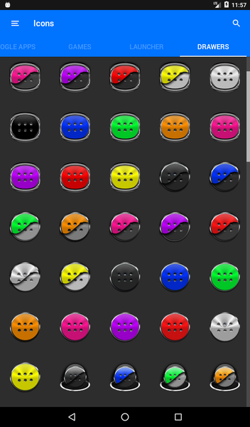 Flat Black and Green IconPack - Image screenshot of android app