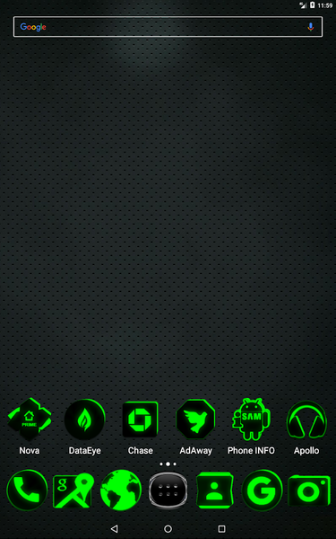 Flat Black and Green IconPack - Image screenshot of android app