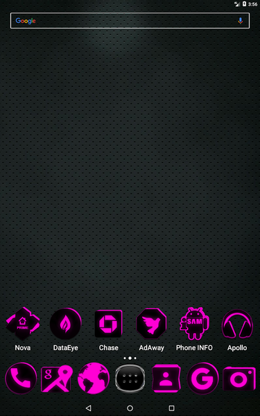 Flat Black and Pink Icon Pack - Image screenshot of android app