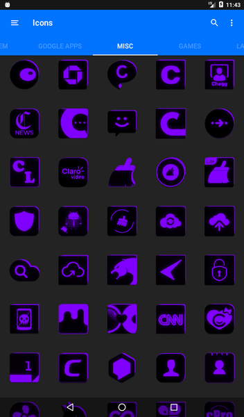 Flat Black and Purple IconPack - عکس برنامه موبایلی اندروید