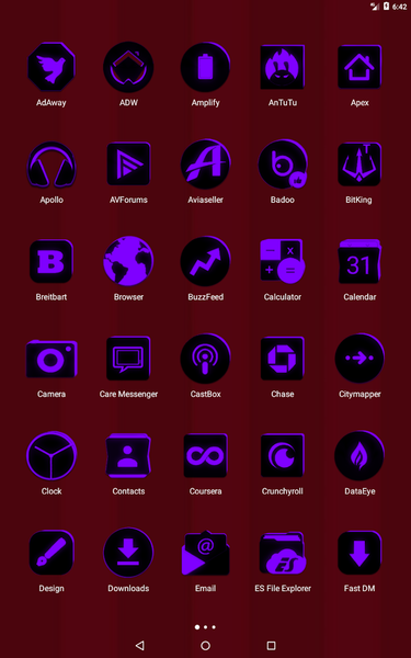 Flat Black and Purple IconPack - عکس برنامه موبایلی اندروید