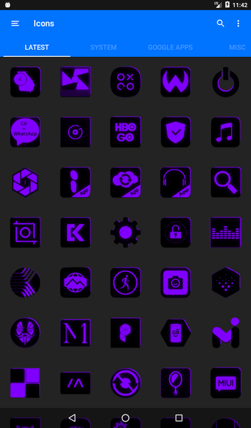 Flat Black and Purple IconPack - عکس برنامه موبایلی اندروید