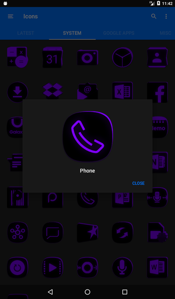 Flat Black and Purple IconPack - عکس برنامه موبایلی اندروید