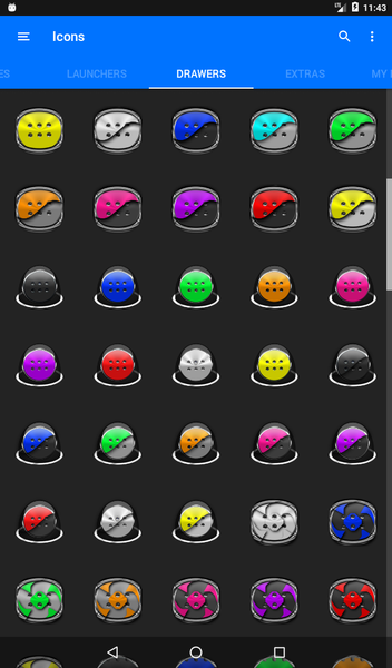 Flat Black and Purple IconPack - عکس برنامه موبایلی اندروید