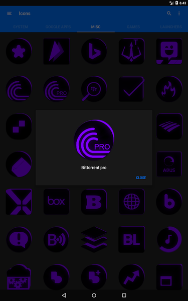 Flat Black and Purple IconPack - عکس برنامه موبایلی اندروید