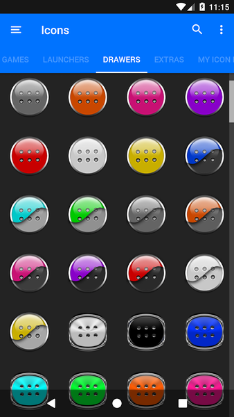 Flat Black and Purple IconPack - عکس برنامه موبایلی اندروید