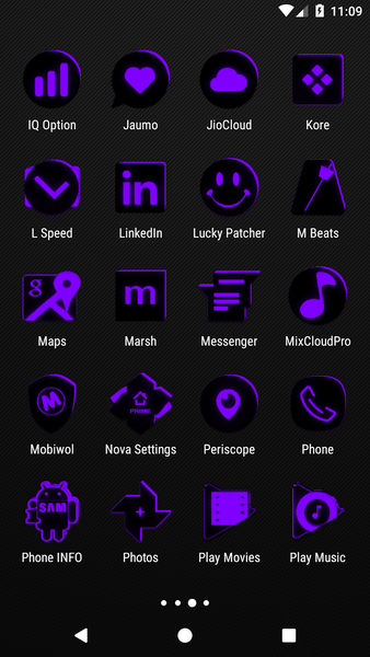 Flat Black and Purple IconPack - عکس برنامه موبایلی اندروید