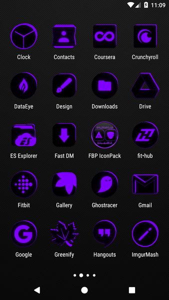 Flat Black and Purple IconPack - عکس برنامه موبایلی اندروید
