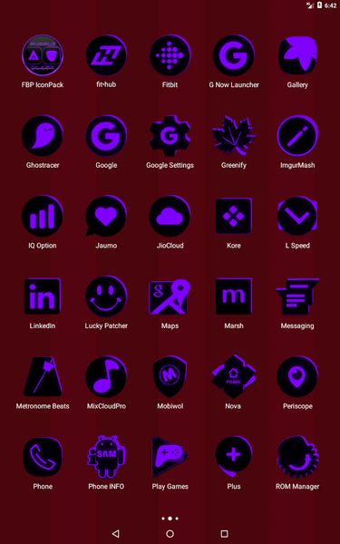 Flat Black and Purple IconPack - عکس برنامه موبایلی اندروید