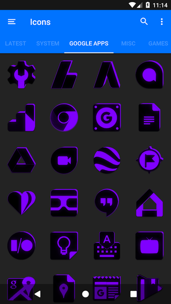 Flat Black and Purple IconPack - عکس برنامه موبایلی اندروید