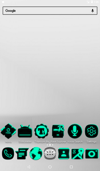 Flat Black and Teal Icon Pack - عکس برنامه موبایلی اندروید