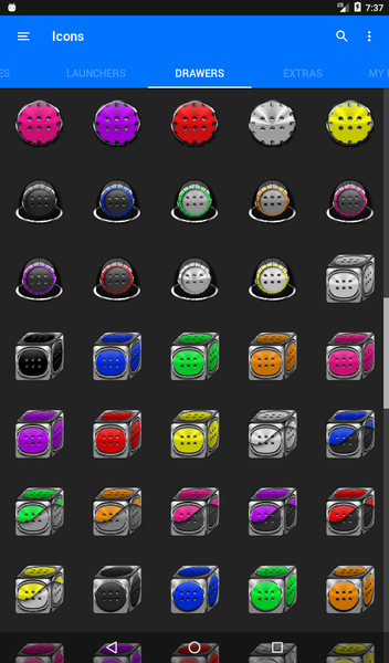 Flat Black and Teal Icon Pack - عکس برنامه موبایلی اندروید