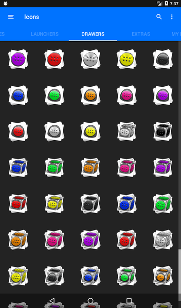 Flat Black and Teal Icon Pack - عکس برنامه موبایلی اندروید