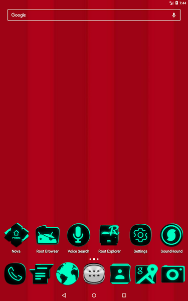 Flat Black and Teal Icon Pack - عکس برنامه موبایلی اندروید