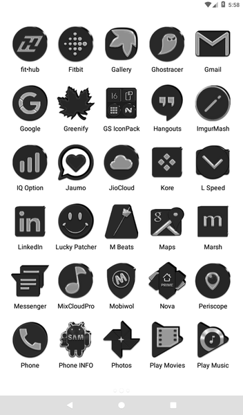 Grayscale Icon Pack - Image screenshot of android app