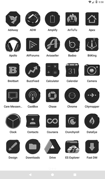 Grayscale Icon Pack - Image screenshot of android app
