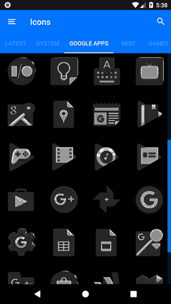 Grayscale Icon Pack - Image screenshot of android app