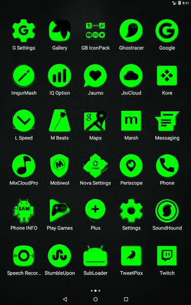 Green and Black Icon Pack - Image screenshot of android app