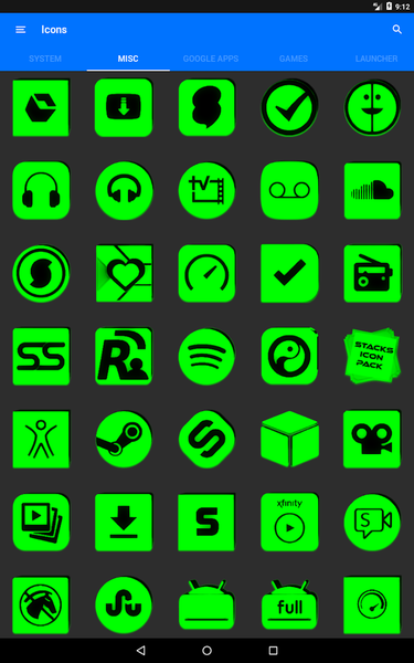 Green and Black Icon Pack - Image screenshot of android app