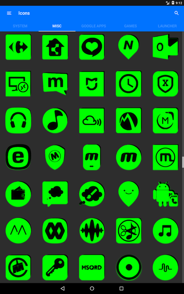 Green and Black Icon Pack - Image screenshot of android app