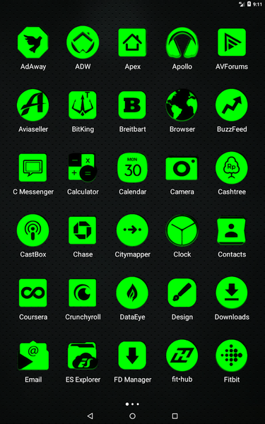 Green and Black Icon Pack - Image screenshot of android app