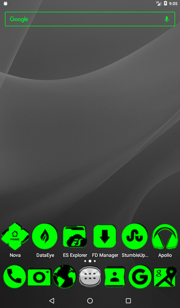 Green and Black Icon Pack - Image screenshot of android app