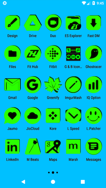 Green and Black Icon Pack - Image screenshot of android app