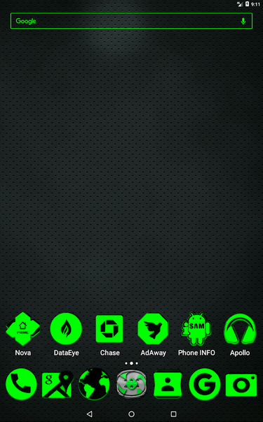 Green and Black Icon Pack - Image screenshot of android app