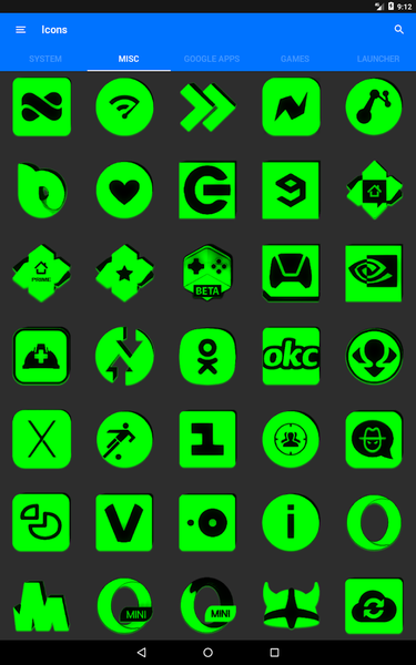 Green and Black Icon Pack - Image screenshot of android app