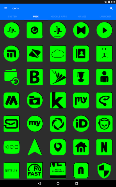 Green and Black Icon Pack - Image screenshot of android app