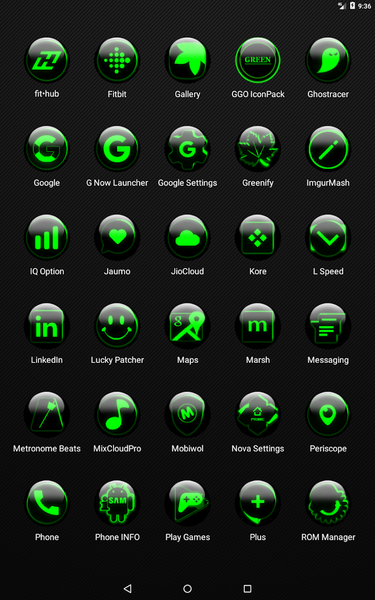Green Glass Orb Icon Pack - عکس برنامه موبایلی اندروید