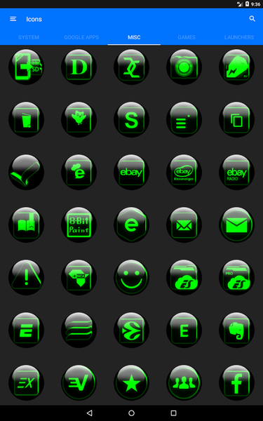 Green Glass Orb Icon Pack - عکس برنامه موبایلی اندروید