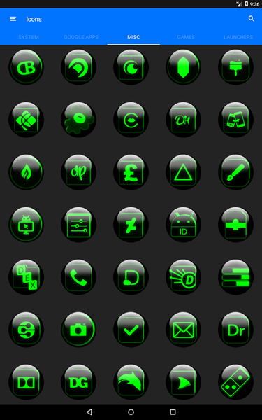 Green Glass Orb Icon Pack - عکس برنامه موبایلی اندروید