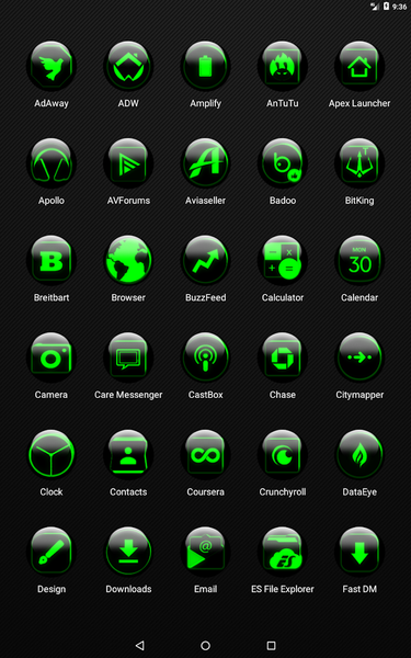 Green Glass Orb Icon Pack - عکس برنامه موبایلی اندروید