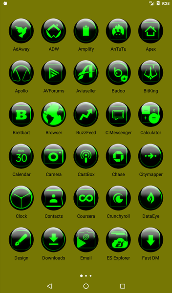 Green Glass Orb Icon Pack - عکس برنامه موبایلی اندروید