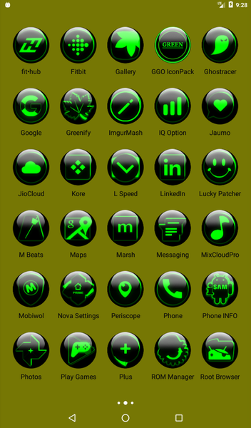 Green Glass Orb Icon Pack - عکس برنامه موبایلی اندروید